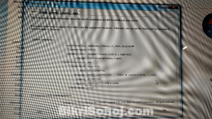 Aser aspire 4710 used Laptop